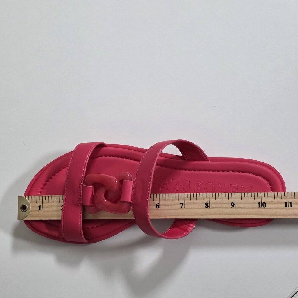 Aerosoles Geraldine Sandals Women US 10M Hot Pink Faux Leather Boho Beach Resort - Picture 5 of 16